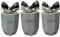 BML Ceramic Tea Coffee Sugar Canisters Set kitchen storage Container Canister jars with Silver Bow Lid for Home Kitchen Other Sweet Treats Kitchen Accessories (Grey)
