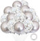 Ovanda Silber Luftballons Set 16 Stück,Silber Konfetti Folienballon,Hochzeit Ballon,Ballons Personalisiert,Luftballons Silber Metallic,Geburtstag,Valentinstag,Hochzeit,Verlobung,Deko Silberhochzeit