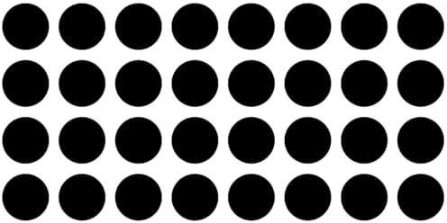 32 selbstklebende Vinyl-Klebepunkte Ø 20 mm – wetterfest & UV-beständig – Markierpunkte Aufkleber für Innen & Außen (Schwarz)