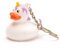 Porte-clés licorne blanc canard de bain I L : 4,5 cm