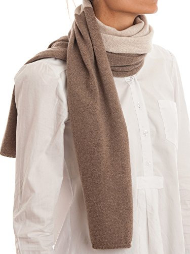 Dalle Piane Cashmere - Zweifarbiger Schal aus 100% Kaschmir - Made in Italy - Mann/Frau, Farbe: Beige, Einheitsgröße