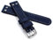Sulla 22mm Herren Leder Uhrenarmband Pilot Wasserbüffel mit Nieten Marine blau WB