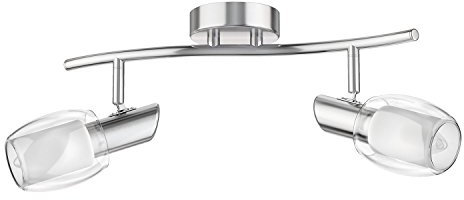 ledscom.de Deckenleuchte ELERA, zweiflammig inkl. je 452lm E14 LED Lampen, warm-weiß