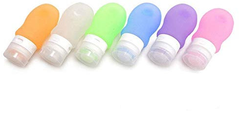 60ml tragbare Mini-Silikon-Flaschen nachfüllbare Flasche Travel Lotion Punkte Shampoo Container (zufällige Farben)