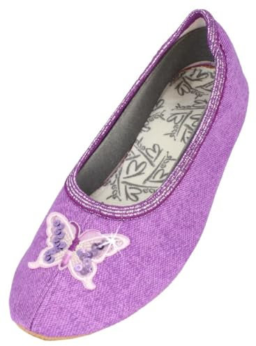 Beck Mädchen Schmetterling Gymnastikschuhe, Violett, 25 EU