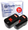 Lot de 2 batteries Ni-MH haute performance remplace 499936-34, 499936-35, A14, A144, A144EX, A14E H1, A14F pour outils Black&Decker avec batterie 14,4 V / 3300 mAh