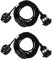 SHINY STAR Pendant Light Fitting Plug-in Haning Light Fitting in 2 Pack, Black E27 Lamp Holder KIT Accessary, 4500MM Braided Twisted Cable with ON/OFF on Line Switch HT206BPG