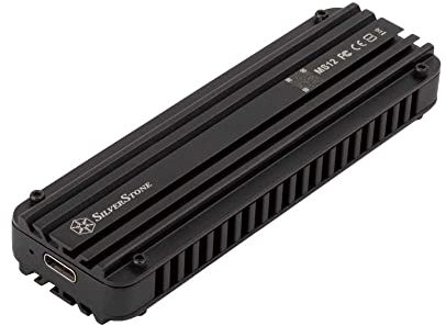 SilverStone Technology SST-MS12-20Gbps SuperSpeed + USB 3.2 Typ C zu NVMe M.2 SSD Gehäuse, schwarz