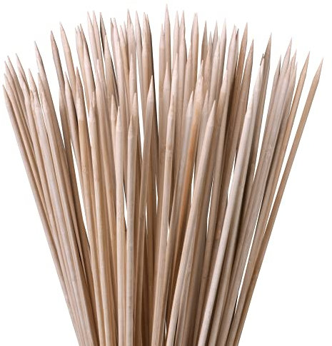 100 Pflanzstäbe Bambus Holz 90 cm lang 6 mm Dm. I Rankhilfe für Pflanzen I Bambusstäbe als Pflanzenstütze und Rankstäbe, Blumenstangen, Tomatenstangen