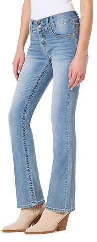 WallFlower Women's Instastretch Luscious Curvy Bootcut Jeans, Cypress, 7 Long