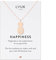 LUUK LIFESTYLE Collier avec pendentif ananas et carte cadeau HAPPINESS, bijou festival chic, accessoire de mode été, fashion trend, idée cadeau, rose