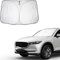 CDEFG Compatible con Mazda CX5 CX-5 KF 2018-2024 2025 Parasol Coche Delantero Parabrisas Protector Plegable con Gran Pantalla Anti UV Rayos Fresco-Parasol CX5 2024 Accesorios