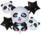DIWULI Panda-Bär Ballon-Set - Kinder Geburtstag Zoo Deko