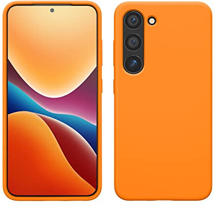 kwmobile Cover per Samsung Galaxy S23 Custodia - Back Case per Smartphone in Silicone TPU - Protezione Gommata - arancia fruttata