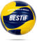 BESTIF Volleyball Größe 5 für Outdoor Indoor Training Beach Ball (5, Blau-Gelb)