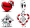 PHCLASY Christmas Charms 3in1 Set 925 Sterling Silber Bead Charm Zirkonia fit Der größte Teil Europas und Amerikas Armband&Halskette,Christmas Charms für Damen