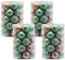 Kunststoff Weihnachtskugel rosa/Mint 4 Sets - 136 Stück Ø 8cm Deko Kugel Christbaumschmuck Mix Glitzer Matt Gemustert Glänzend