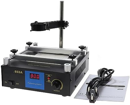 Estación de retrabajo, estación de precalentamient 853A ESD BGA Estación de retrabajo Digital IR Estación de precalentamiento Estación de soldadura PCB Desoldadura Para reparación de retrabajo de plac
