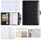 Raccoglitore ad Anelli A6, budget binder, money binder,Con 12 fogli di budget e 8 tasche con cerniera trasparenti, adatte per conservare contanti, francobolli, buoni sconto, ecc(nero)