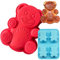 HGSHUO Silikonformen Teddybär Backform Kuchenform Silikon Form 3D Kuchenbackform Mousse Bär Schokoladenformen Motivbackformen Gelee Dessert Soap Geburtstag Halloween Weihnachten