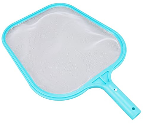 HELEVIA Pool-Kescher, Cyan, Schnelle Reinigung, Kunststoffstruktur, Nylon-Material, Pool-Skimmer-Laubkescher Whirlpools, Springbrunnen