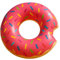 Aufblasbarer Riesen-Schwimmring, Donut-Form, 105 cm, mehrfarbig, für Kinder und Erwachsene, Pool oder Strand