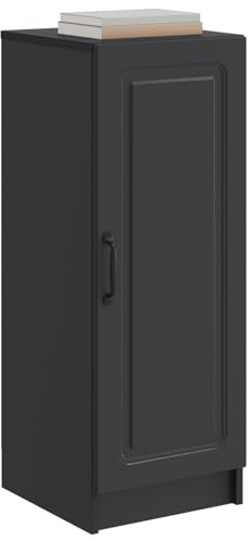 vidaXL Sideboard Schwarz 33 x 34,5 x 87 cm Holzwerkstoff, Wohnzimmerstauraum, rechteckiger Buffet-Schrank, großer Sideboard, vielseitige Esszimmermöbel