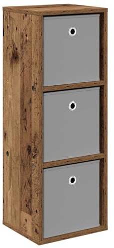 vidaXL Sideboard mit Schubladen Altholz 30,5 x 27 x 84,5 cm, Wohnzimmer Sideboard, modernes Design, Robustes freistehendes Regal, ordentlich und elegant