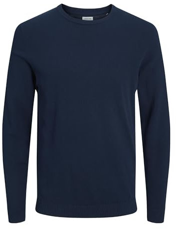 Jack & Jones Men's Jjebasic Knit Crew Neck Noos Jumper, Blue (Navy Blazer), XS UK