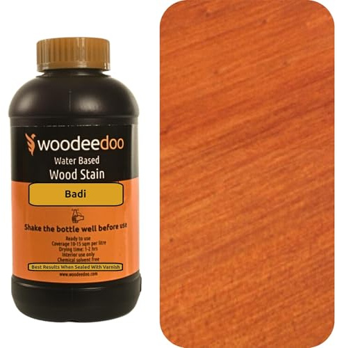 WooDeeDoo Water Based Wood Stain | Wood Dye | Ready to Use | Environmentally Friendly | Solvent Free | Odour Free | 200 ml | Badi