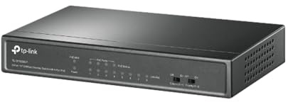 TP-Link TL-SF1008LP 8-Port 10/100Mbps Desktop PoE Switch with 4-Port PoE, Works with IEEE 802.3af compliant PDs, Up to 250m Data and Power Transmitting