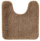 MIULEE Badematte WC Vorleger Badteppich Fußmatte Flur 1 Stück U Förmige Deko Matte Badteppiche Dekoration rutschfest Saugfähig für Wohnzimmer Badezimmer Toilett WC 50x50cm Kaffee
