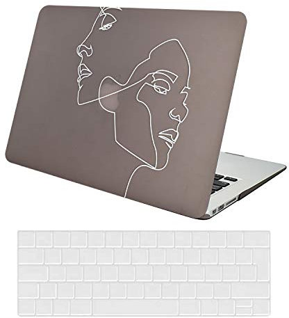 AUSMIX für MacBook Air 13 Zoll A1466/A1369 Hülle (2012-2017 Freisetzung), Ultradünne Plastik Hartschale Hülle Zubehör mit EU Transparente Tastaturschutz Schutzhülle für MacBook Air 13.3 Zoll,Gesicht