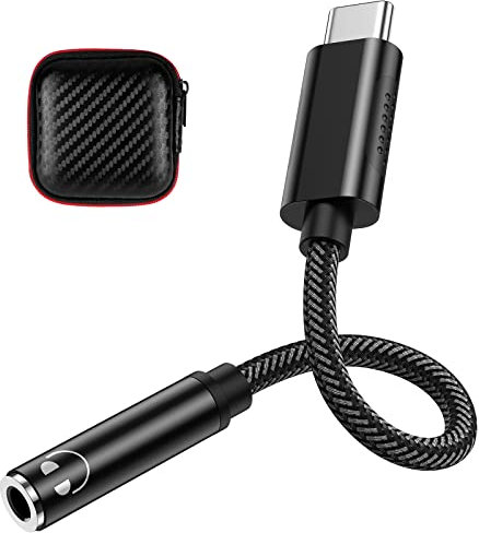Adattatore USB C Jack 3.5mm,Adattatore Jack USB C Audio Aux per iPhone 16e 15 Pro Max Samsung Galaxy A16 S25 A35 A55 S24 A34 A56 A36 One Plus 13 12 Pixel 9 8 7a per Oppo Find X8 X7 X5 Pro Mi 15 14T 13
