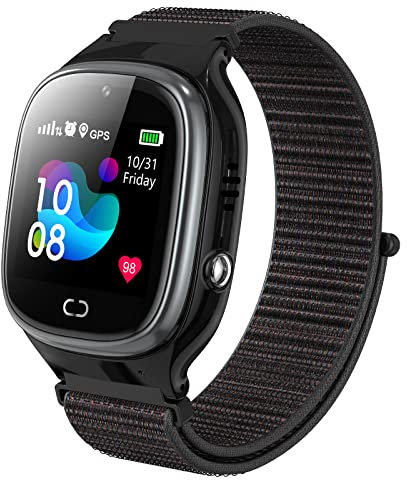 PTHTECHUS Enfants Smartwatch - GPS Position Tracker Enfant SOS Aide Montres Appareil Photo Numérique Mobile Téléphone Mobile Montre Cadeau Enfants pour Filles Garçons