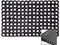 Milosc Rubber Ring Hollow Mat Outdoor Indoor Entrance Floor Mat Safety Mats Kids Playground Garden Grass Safety Mat Anti Fatigue None Slip Doormat Washable Rubber Mat (40 x 60 cm)