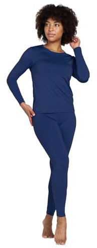 LAPASA Completo Termico Donna Fodera in Micropile Calore Base L17 - Abbigliamento Intimo Invernale Maglietta Pantaloni Calzamaglia Tuta Sci Trekking