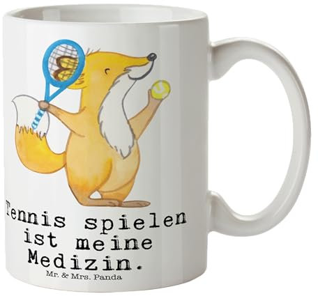 Mr. & Mrs. Panda Tasse Tennis spielen - Geschenk, Gewinn, Dankeschön, Danke, Tennisverein, Ballsportart, Becher, Kaffeetassen, Sportart, Tennis