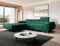 MODERNO Ecksofa mit Schlaffunktion und Bettkasten NORBERG - Sofa mit 3 Sitzen und Robusten Überzug - Schlafcouch L-Form - Modern Couch 72x279x205 cm - Ecke Links Flaschengrün