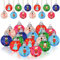 Leyndo 30 Stück Weihnachten Nussknacker Kugel Ornament Weihnachten Nussknacker Hängende Kugel Dekoration Weihnachten Stoff Umwickelte Kugel Ornament Weihnachtsbaum Dekoration Kugeln Kugeln für