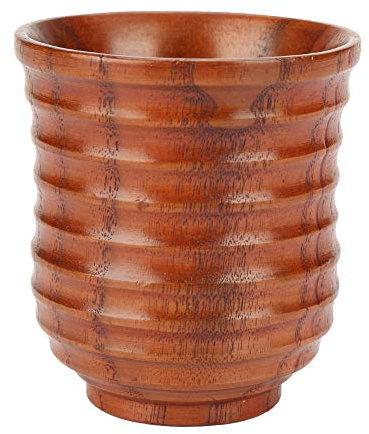 Wisecoco Tazza d'Acqua, Tazza di Legno, Tazza da tè da 8 Cm, Classica Forma Cilindrica Naturale Filo di Legno Collezione di Tazze da tè per Acqua, per La Casa della Sala da Pranzo
