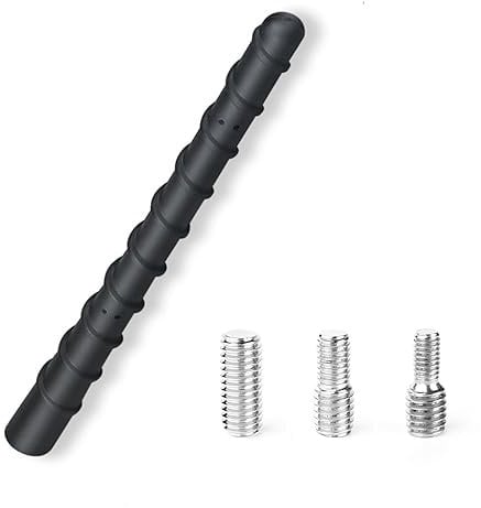 NewTH Car Antenna 18CM Rod Roof Aerial Replacement FM/AM DAB Universal Aerial Radio Vehicle Rubber Mast Car Truck Antenna,Screws M4 M5 M6,Black