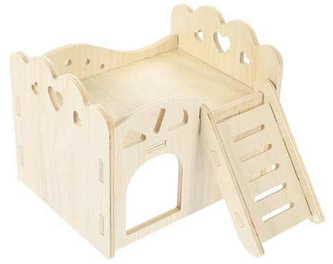 FOMIYES Jouet pour Hamsters Toboggan pour Hamster Jouet Lapin Jouets Cochon d'Inde cabane pour Hamsters Lieu de de la cachette des Chinchillas Ours d'or lit pour Animaux de Compagnie