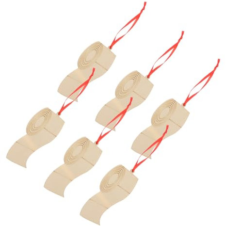 ABOOFAN 6St Toilettenpapier Anhänger aus Holz Dekoration Schlafzimmer Bedroom Decor Partybaum-Anhänger unfertige Holzverzierungen Ornament Weihnachtsdekorationen Christbaumschmuck Graffiti