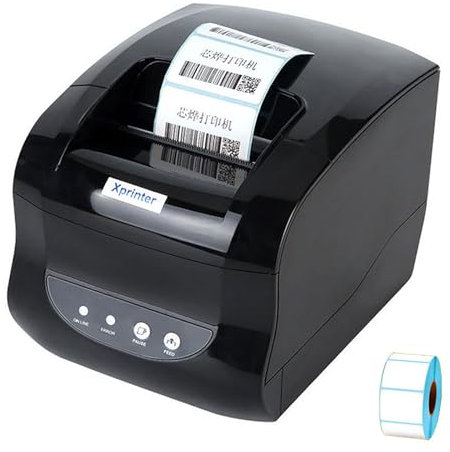 Thermal Label Printer, Bluetooth Shipping Label Printer, Thermal Barcode Label Printer, 3 Inch POS Receipt Printer 80mm, For Windows Phone Price Tag Inkless