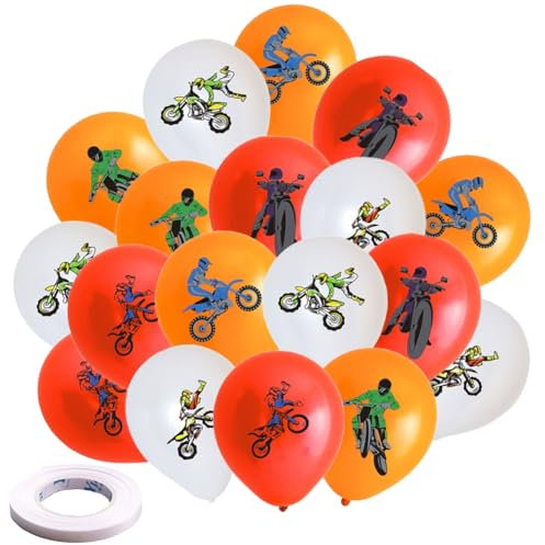 Motocross Ballon Set - 18 PCS Rennballon, Motorrad Luftballons, Rennauto Geburtstag Deko, Junge Dekoration