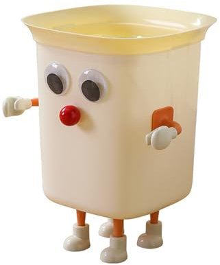 BWANGIAO Poubelle drôle Grands Yeux Poubelle avec Pieds Maison Bureau Poubelle Salle de Bain Poubelle Seau à déchets Cuisine