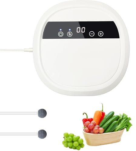 Generador de Ozono Para Agua Y Aire, 2 en 1 Purificador de Aire de Iones Negativos, El Esterilizador de Frutas Y Verduras Son Adecuados Para Purificar El Aire Y Limpiar Frutas, Verduras Y Carnes