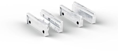 FEIN VersaMAG Schutzbackenpaar (P) Prisma 110 mm sowie Schutzbackenpaar (B) Blank 110 mm aus Aluminium, Höchste Qualität, Kein Verkratzen des Materials, sicherer Halt