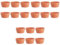 Theaque Lot de 18 pots de fleurs en plastique imitation terre cuite pour plantes grasses d'intérieur et d'extérieur